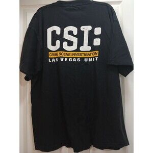 Y2K CSI Crime Scene Investigation Las Vegas Unit Promo T Shirt Mens XL